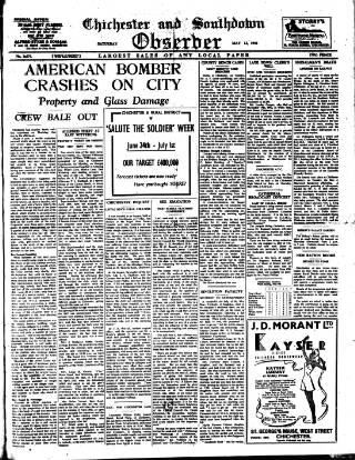 cover page of Chichester Observer published on May 13, 1944