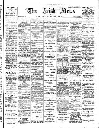 cover page of Irish News and Belfast Morning News published on May 13, 1902