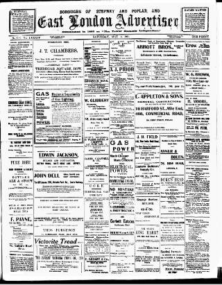 cover page of Tower Hamlets Independent and East End Local Advertiser published on May 13, 1911