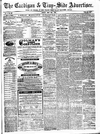 cover page of Cardigan & Tivy-side Advertiser published on May 13, 1870