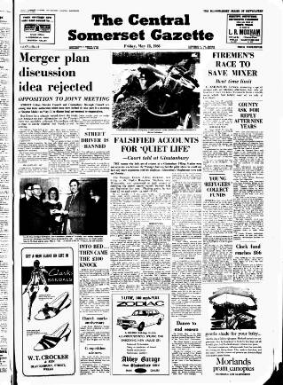 cover page of Central Somerset Gazette published on May 13, 1966