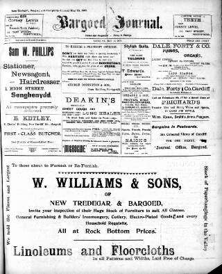 cover page of Bargoed Journal published on May 13, 1905