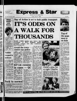 cover page of Wolverhampton Express and Star published on May 13, 1980