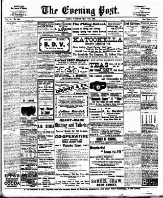 cover page of Jersey Evening Post published on May 13, 1907