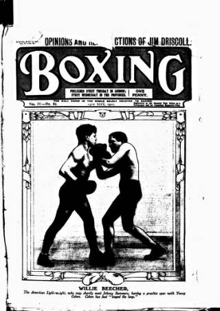 cover page of Boxing published on May 13, 1911