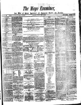 cover page of Mayo Examiner published on May 13, 1872
