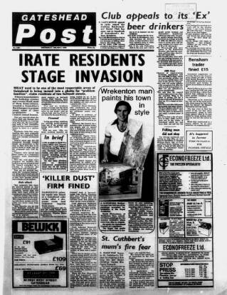 cover page of Gateshead Post published on May 13, 1976