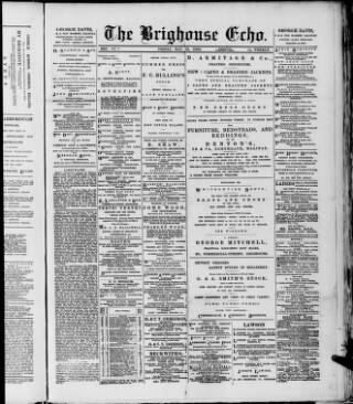 cover page of Brighouse Echo published on May 13, 1892