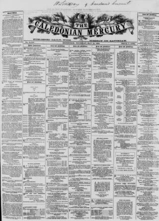 cover page of Caledonian Mercury published on May 12, 1864