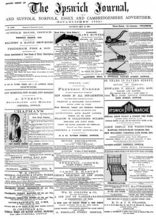 cover page of Ipswich Journal published on May 12, 1883