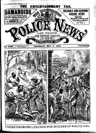 cover page of Illustrated Police News published on May 11, 1922