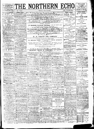 cover page of Northern Echo published on May 12, 1893