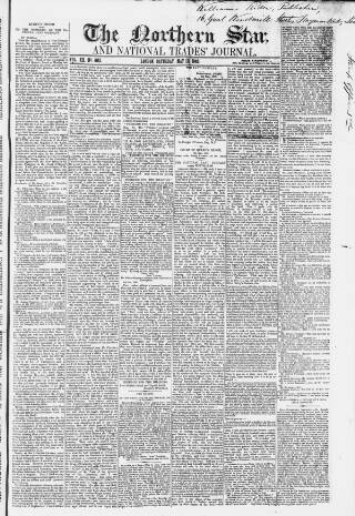 cover page of Northern Star and Leeds General Advertiser published on May 12, 1849