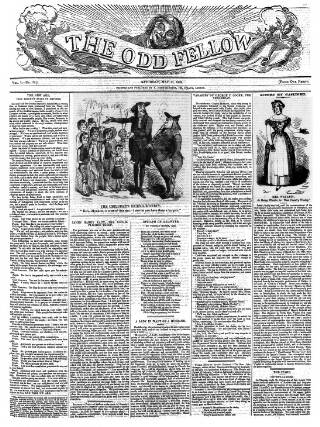 cover page of The Odd Fellow published on May 11, 1839