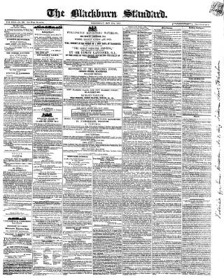 cover page of Blackburn Standard published on May 12, 1852