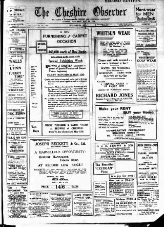 cover page of Cheshire Observer published on May 12, 1934