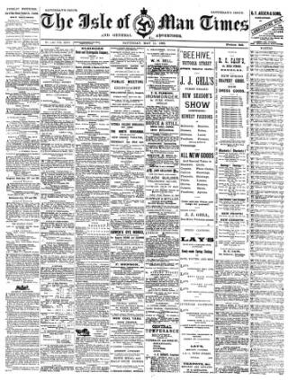 cover page of Isle of Man Times published on May 11, 1889