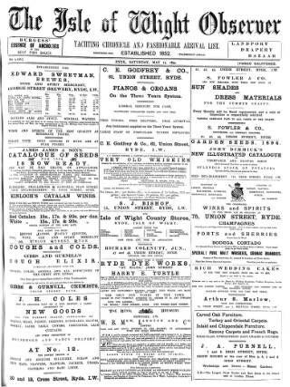 cover page of Isle of Wight Observer published on May 12, 1894
