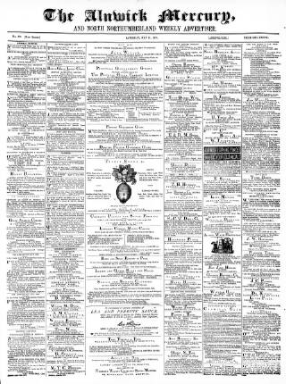 cover page of Alnwick Mercury published on May 11, 1878