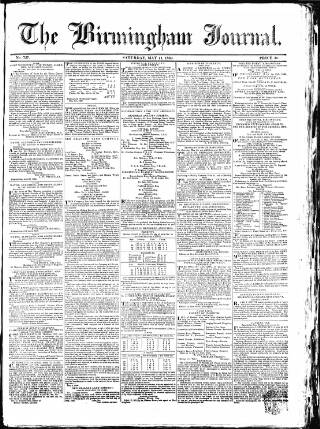 cover page of Birmingham Journal published on May 11, 1839