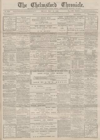 cover page of Chelmsford Chronicle published on May 12, 1882