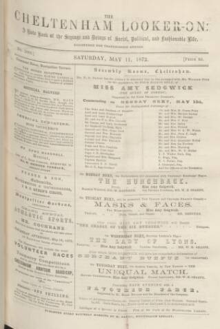 cover page of Cheltenham Looker-On published on May 11, 1872