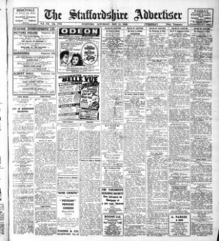 cover page of Staffordshire Advertiser published on May 11, 1946