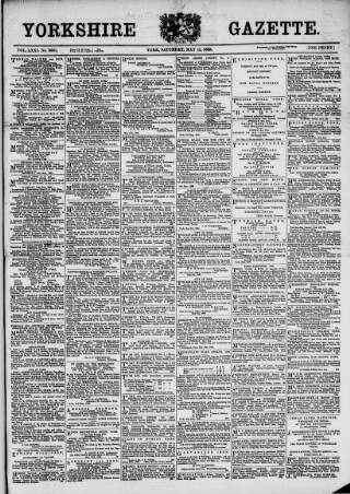 cover page of Yorkshire Gazette published on May 11, 1889