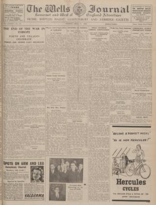 cover page of Wells Journal published on May 11, 1945