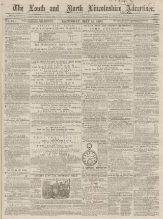 cover page of Louth and North Lincolnshire Advertiser published on May 12, 1860