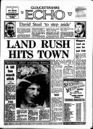 cover page of Gloucestershire Echo published on May 12, 1988