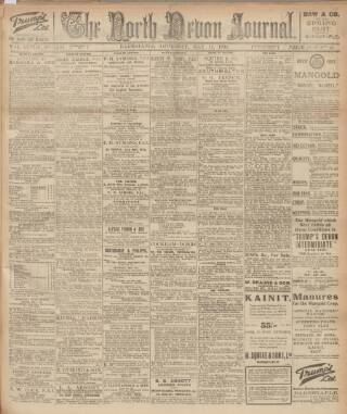 cover page of North Devon Journal published on May 11, 1922
