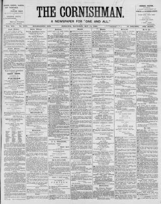 cover page of Cornishman published on May 11, 1899