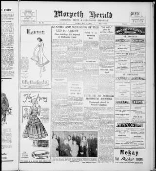 cover page of Morpeth Herald published on May 11, 1956
