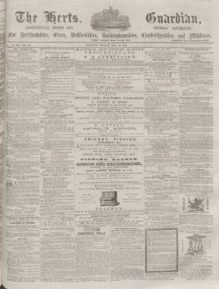 cover page of Herts Guardian published on May 12, 1863