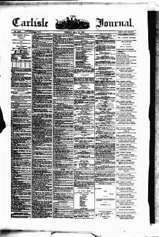 cover page of Carlisle Journal published on May 12, 1903