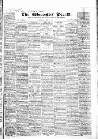 cover page of Worcester Herald published on May 11, 1844