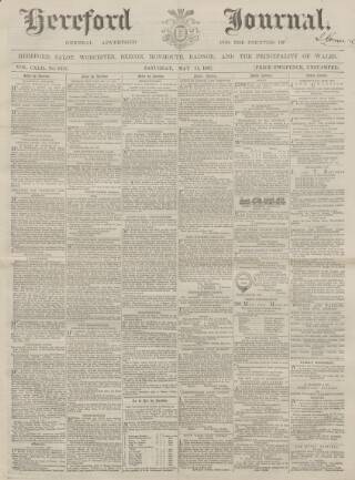 cover page of Hereford Journal published on May 11, 1867