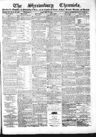 cover page of Shrewsbury Chronicle published on May 12, 1865