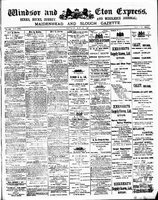 cover page of Windsor and Eton Express published on May 11, 1907