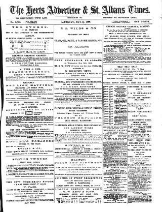 cover page of Herts Advertiser published on May 11, 1889