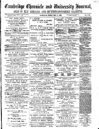 cover page of Cambridge Chronicle and Journal published on May 11, 1888