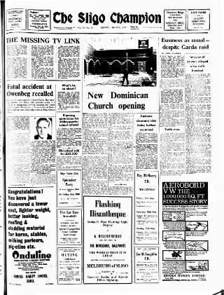 cover page of Sligo Champion published on May 11, 1973