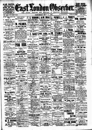 cover page of East London Observer published on May 11, 1907