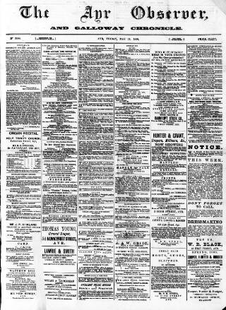 cover page of Ayr Advertiser published on May 11, 1888