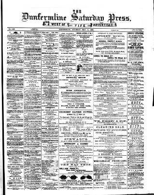 cover page of Dunfermline Saturday Press published on May 11, 1889