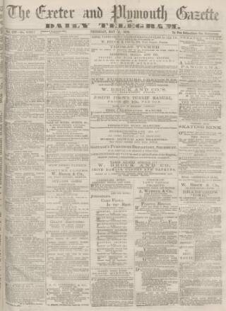 cover page of Exeter and Plymouth Gazette Daily Telegrams published on May 11, 1876