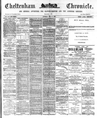 cover page of Cheltenham Chronicle published on May 11, 1889