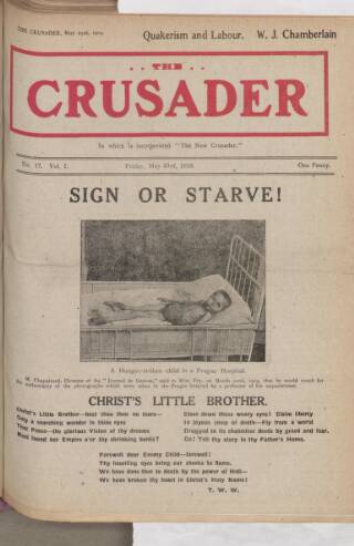cover page of New Crusader published on May 23, 1919