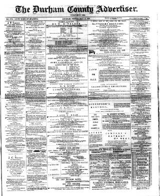 cover page of Durham County Advertiser published on May 12, 1882